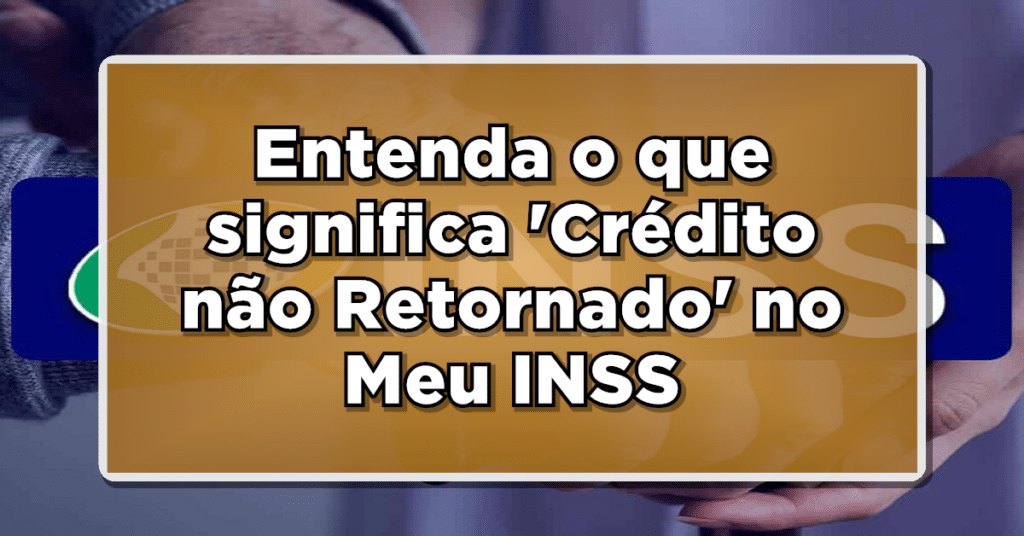 Entenda o que significa 'Crédito não Retornado' no Meu INSS e Saiba ...