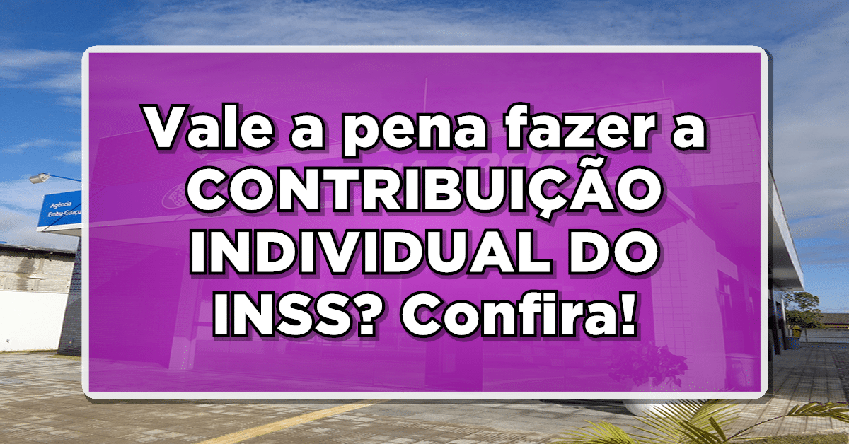 Vale a pena fazer a CONTRIBUIÇÃO INDIVIDUAL DO INSS? Confira agora
