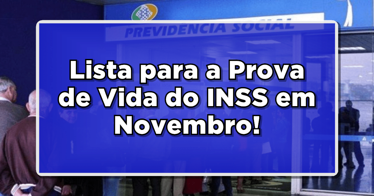 prova de vida INSS novembro