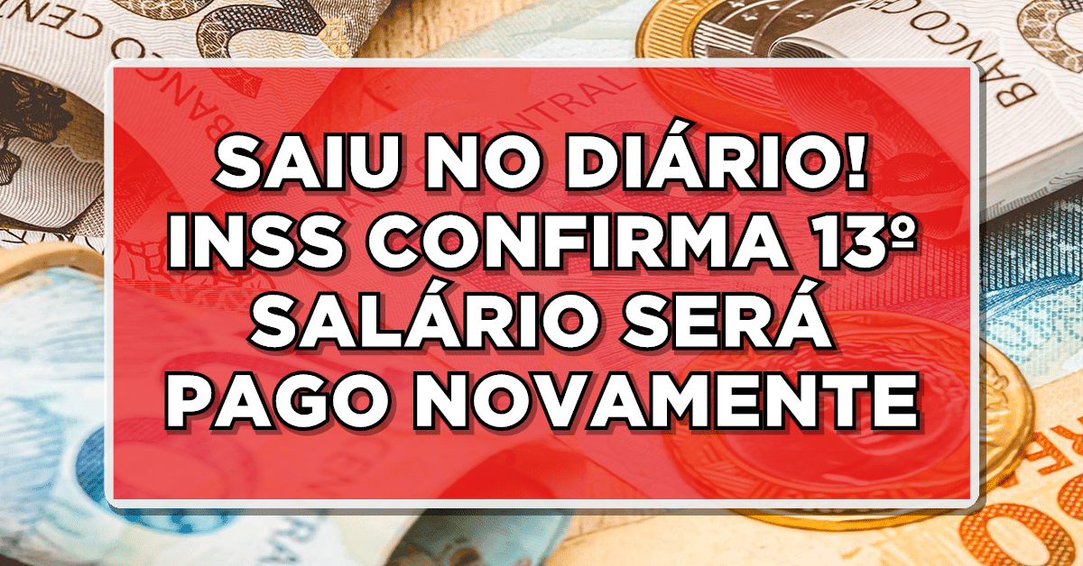 13º salário inss será pago novamente me novembro