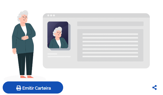 Interface do site Carteira do Idoso ensinando o passo a passo de emissão