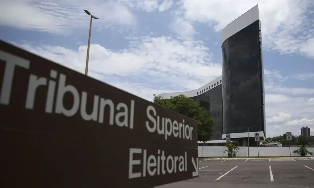 Imagem da placa do Tribunal Superior Eleitoral