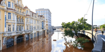 Centro de Porto Alegre Alagado