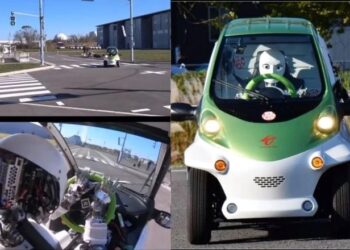 Humanoide é testado em ruas com pouco movimento (Fonte: Reprodução/SBT)