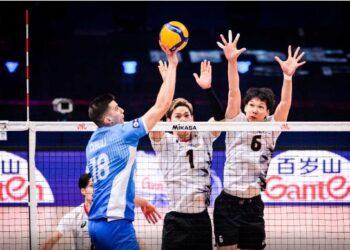 Time do Japão em campo pela Liga das Nações (Fonte: Reprodução/Redes Sociais)