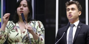 Sâmia Bomfim (PSOL-SP) e Nikolas Ferreira (Fonte: Reprodução/Agência Câmara)