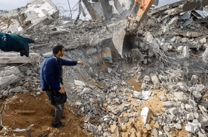 imagem do bombardeio em Gaza