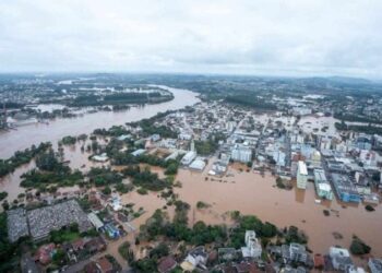 imagem das enchentes no RS