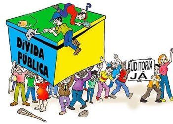 Charge sobre a dívida pública (Fonte: Reprodução/Auditoria Cidadã da Dívida)