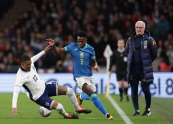 Vini Jr em campo pela Seleção Brasileira (Fonte: Reprodução/Google)