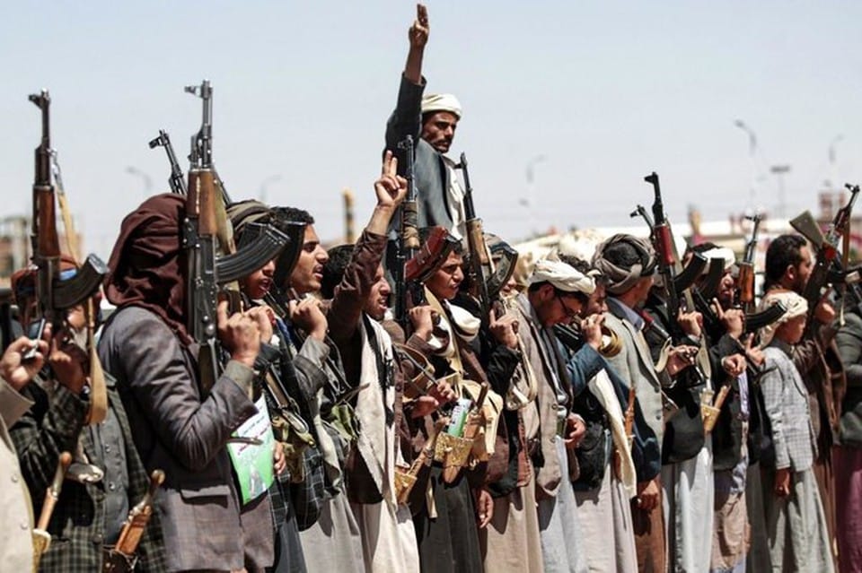 imagem do ataque dos Houthis no Mar Vermelho