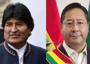 Ex-presidente da Bolívia Evo Morales e o atual presidente boliviano Luis Arce (Fonte: Montagem/Redes Sociais)