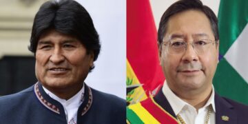 Ex-presidente da Bolívia Evo Morales e o atual presidente boliviano Luis Arce (Fonte: Montagem/Redes Sociais)