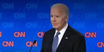 Joe Biden durante debate da CNN (Fonte: Reprodução/CNN)