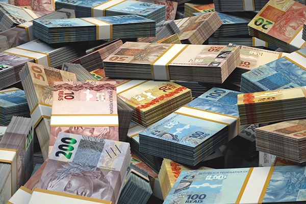 lote de dinheiro- notas de reais