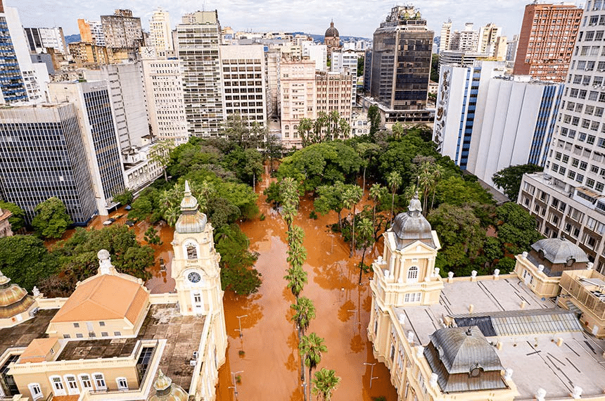 cidade alagada no rio grande do sul
