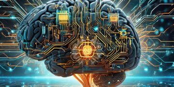 Integração entre humano e máquina (Fonte: imagem gerada por inteligência artificial pelo Adobe Firefly)