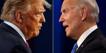 Trump e Biden. (Fonte: Jim Watson/AFP).