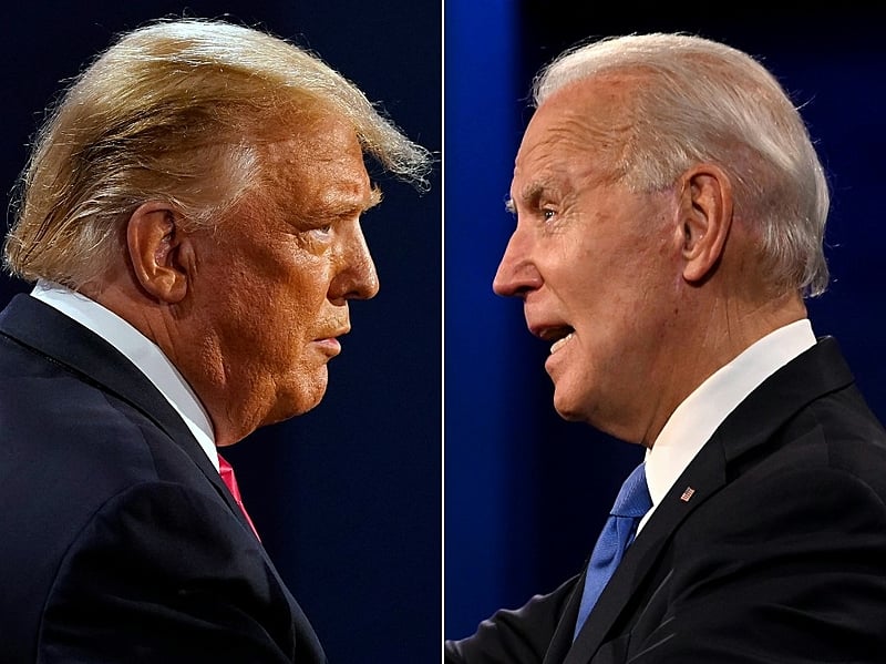 Trump e Biden. (Fonte: Jim Watson/AFP).