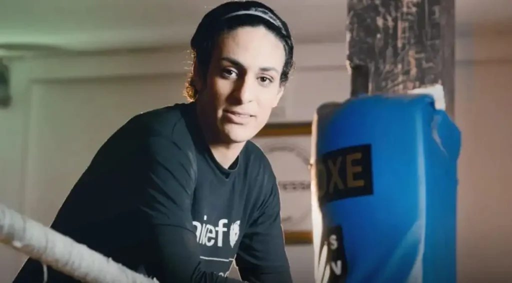 A boxeadora Imane Khelif é embaixadora da Unicef. (Fonte: Divulgação/Unicef).