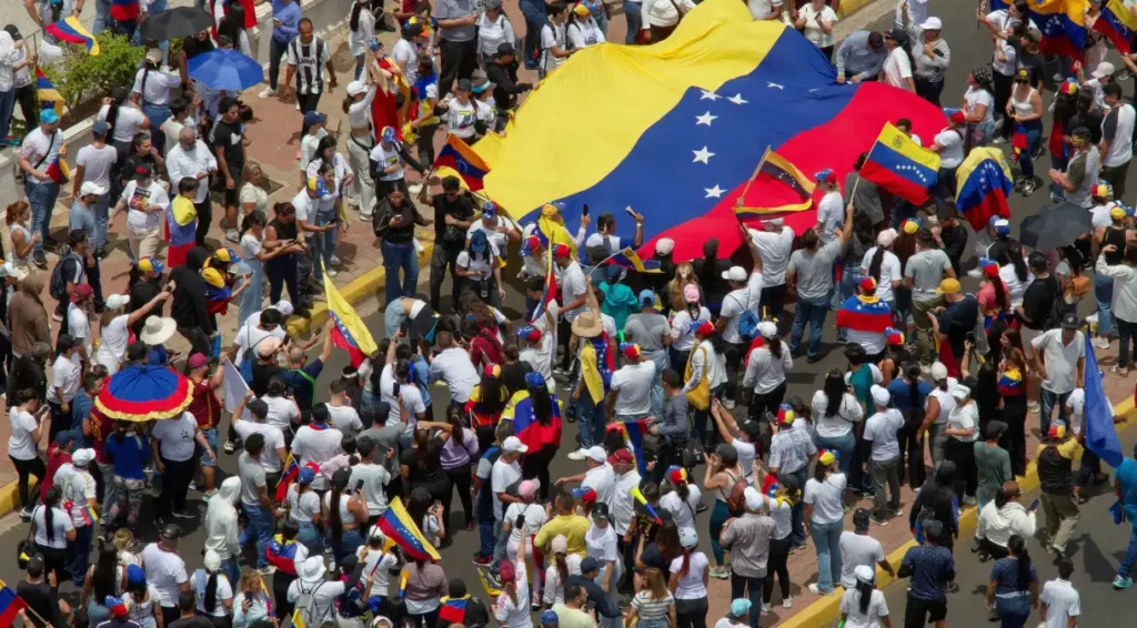 Protesto na Venezuela contra Maduro. (Fonte: 30/07/2024REUTERS/Isaac Urrutia