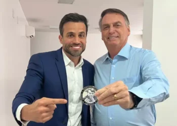 Pablo Marçal e Jair Bolsonaro. (Fonte: @pablomarcal1 via Instagram / Estadão).