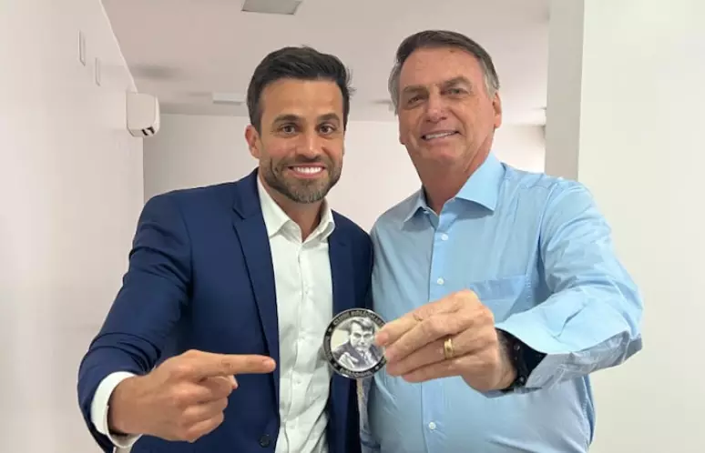 Pablo Marçal e Jair Bolsonaro. (Fonte: @pablomarcal1 via Instagram / Estadão).