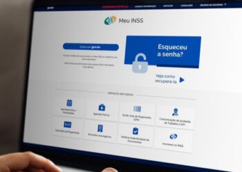 Computador aberto no atestmed do INSS, sistema virtual implementado em 2020. (Fonte: gov.br)