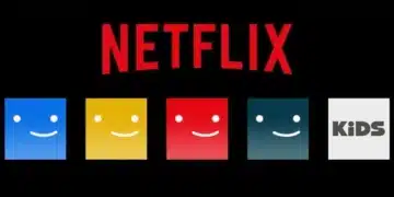 Tela da tv netflix com os logos dos usuários. (Fonte: netflix).