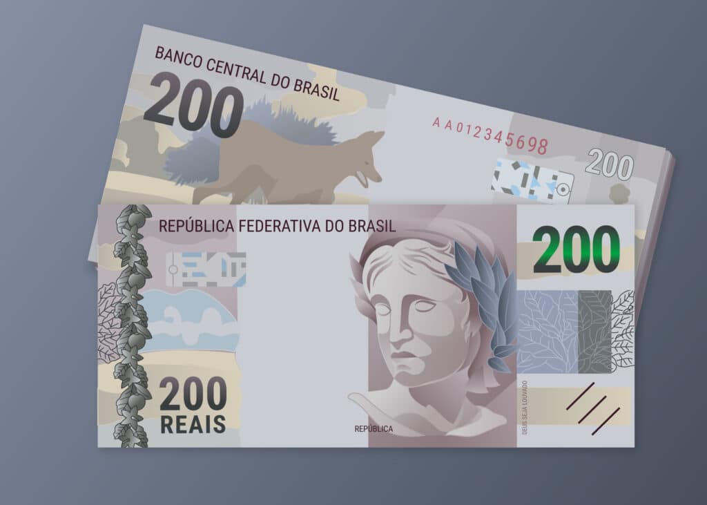 Dinheiro esquecido nos bancos em notas de 200 reais. (Fonte: freepik).