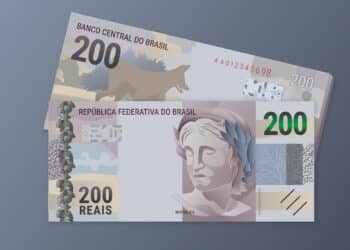 Dinheiro esquecido no banco central em notas de 200 reais. (Fonte: freepik).