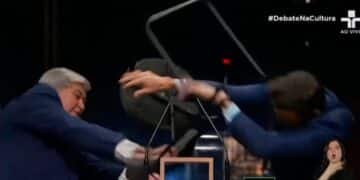 Datena é expulso de debate eleitoral após agredir fisicamente seu concorrente, Marçal. O incidente chocante domina as discussões!