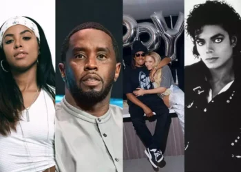 da direita para a esquerda: michael jackson, beyonce, jay z, diddy e aaliyah