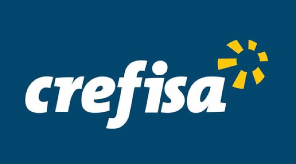 logo da crefisa sobre fundo azul