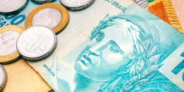 notas de reais e moedas