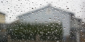 chuva em janela